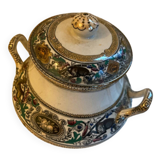 Asian Pattern Sugar Bowl
