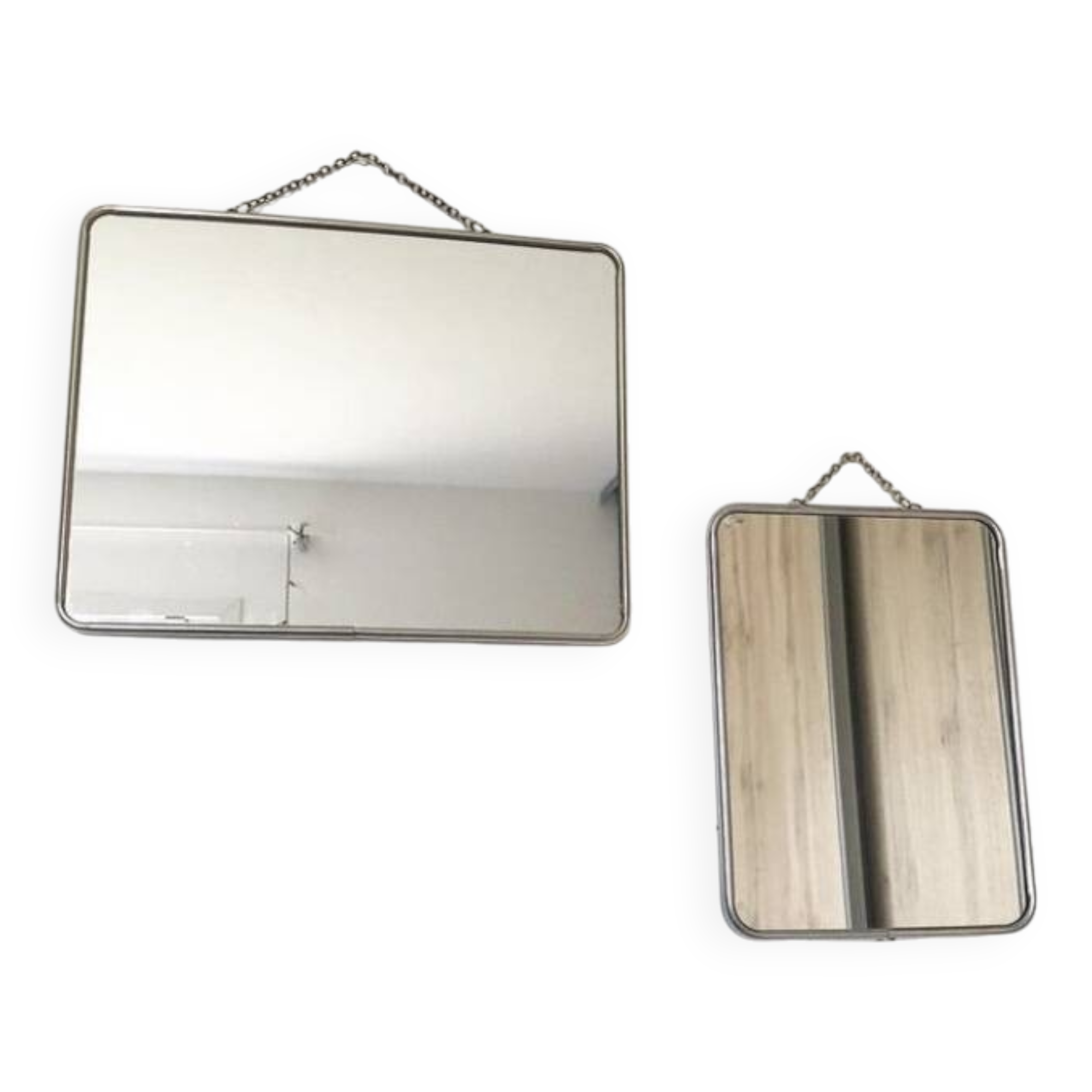 Lot de 2 miroirs de barbier vintage