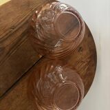 Vintage set of two Arcoroc Rosaline bowls
