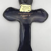 CROIX religieuse murale en émaux d’art sur argent signé P.BONNET, Limoges