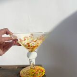 Clichy glass fruit bowl
