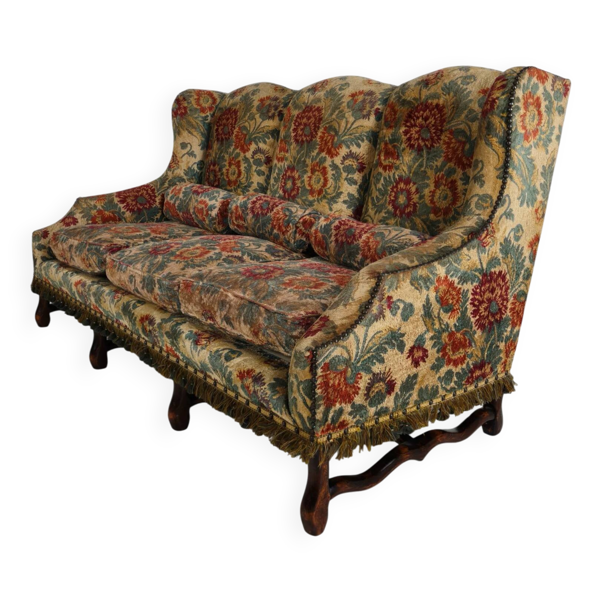 Os de Mouton sofa in tapestry – country house style, 19th century (ca. 1820)