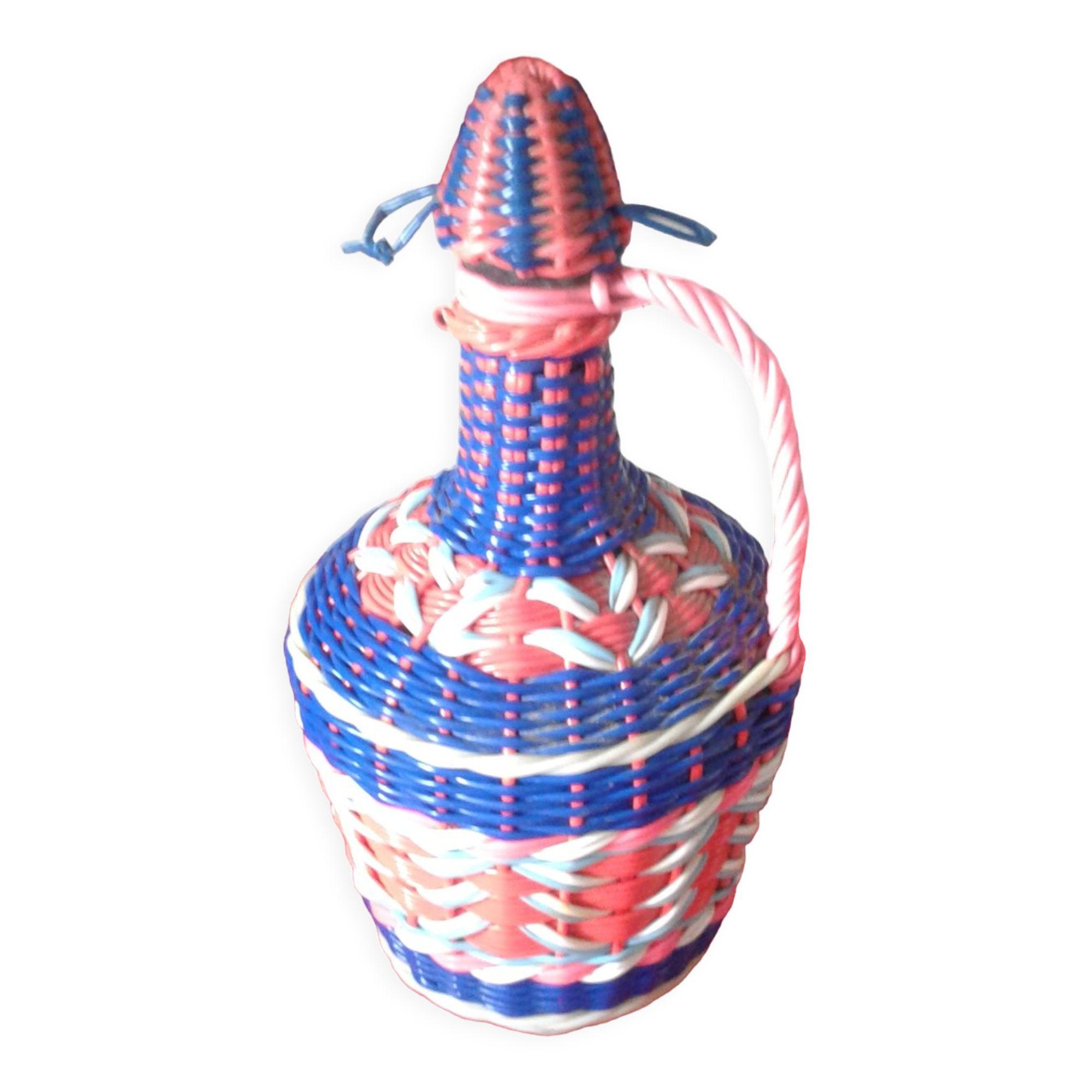 Scoubidou bottle from the 60s
