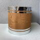 Abat jour seventies chrome band and moiré fabric