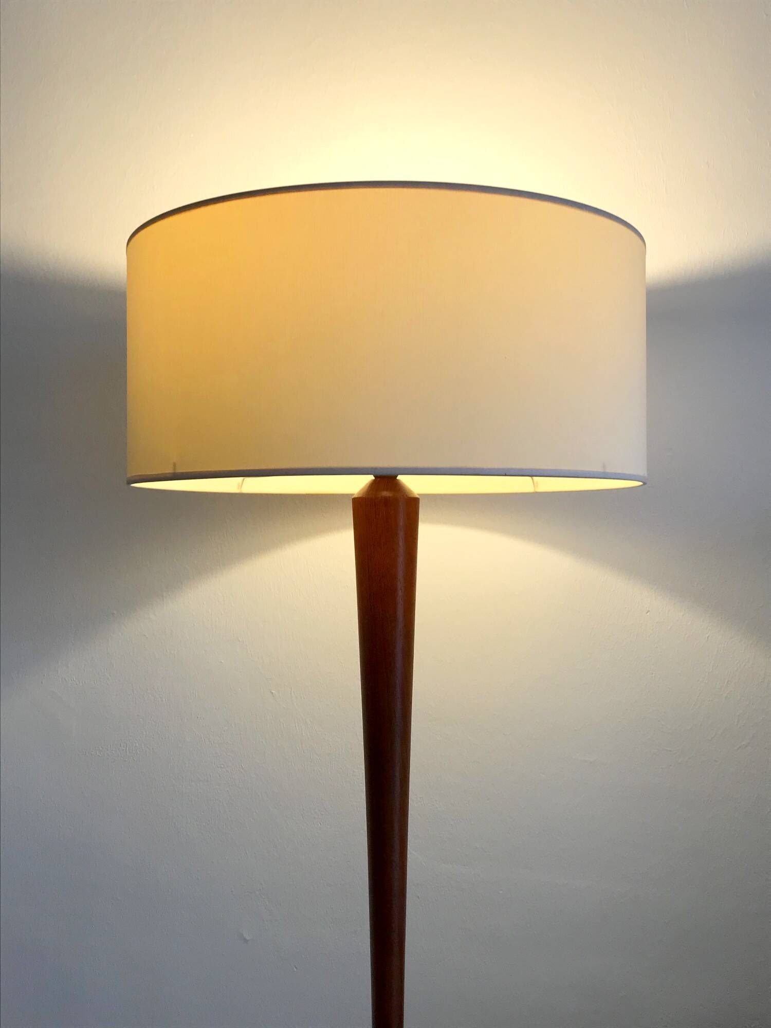 Scandinavian floor lamp in vintage teak 60s