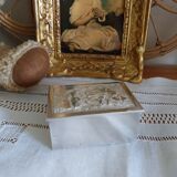 Antique silver metal jewelry box