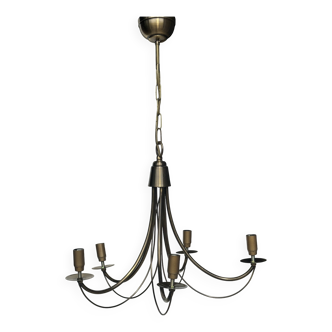 Modern metal chandelier with 5 lights