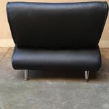 Steiner black leather armchair