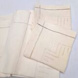 large embroidered thread sheet, 2m30x3m25, and its two matching pillowcases