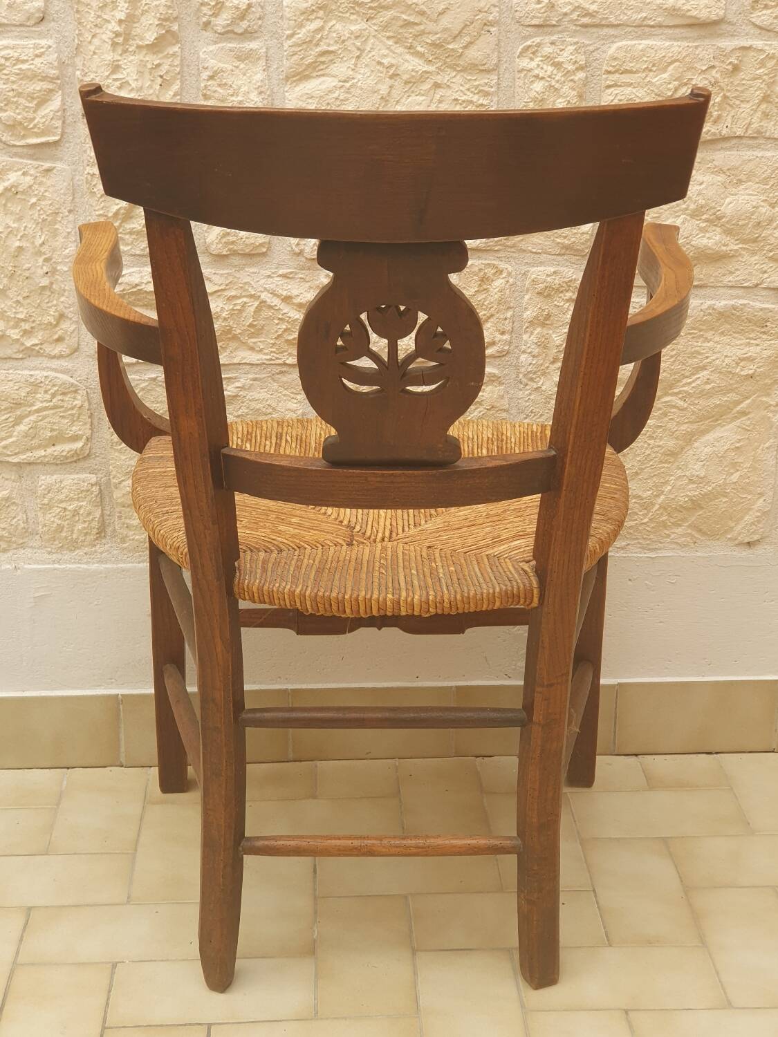 Directory straw armchair