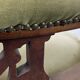 Fauteuil empire velours vert ancien