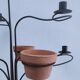 Vintage seven-light terracotta metal candlestick