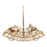 Wrought iron basket with handle medium