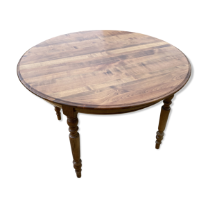table ronde style Louis - merisier