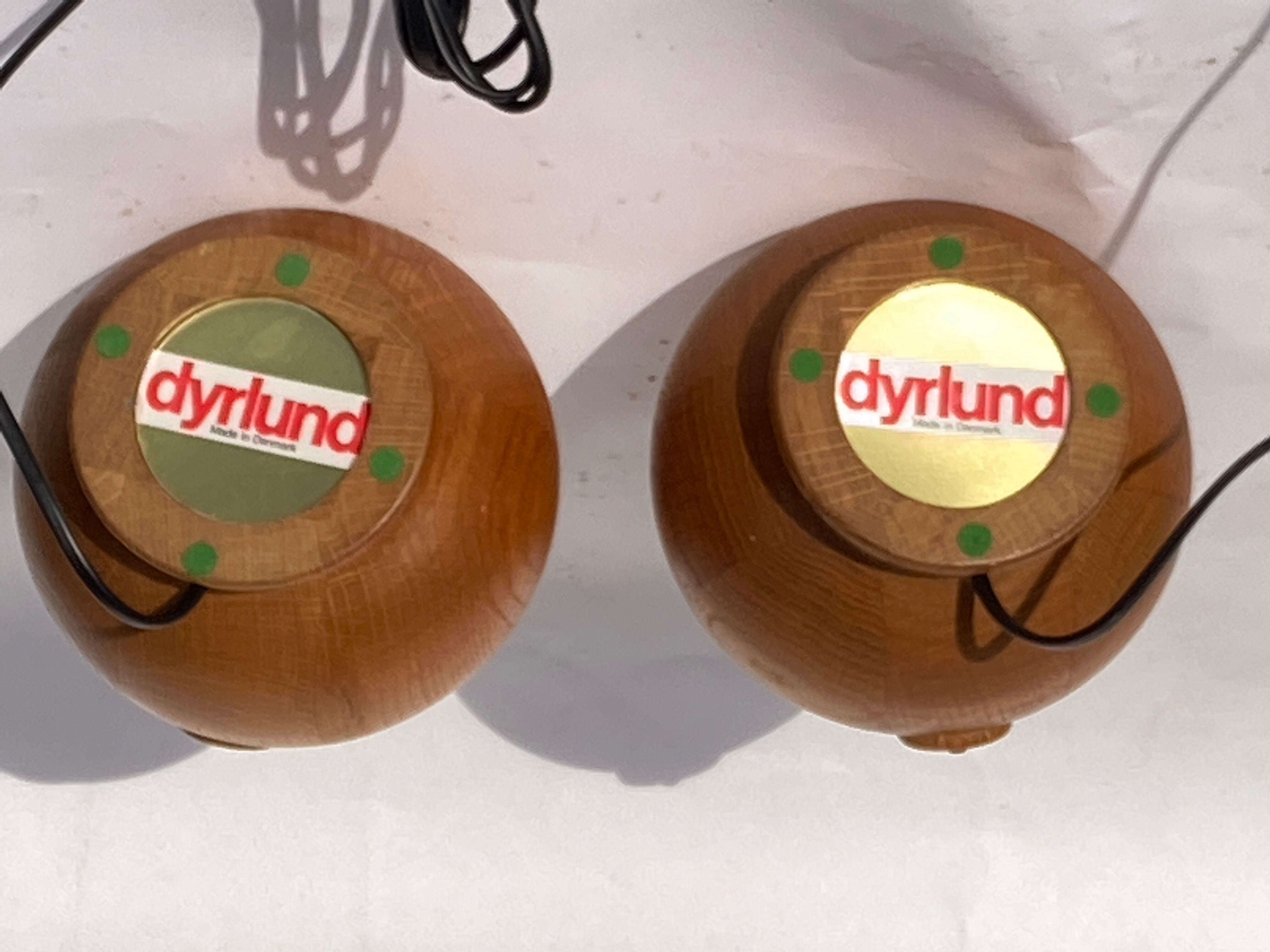 Pair of teak table lamps by Dyrlund, Denmark 1960s-1970s