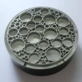 Set of three large rare midcentury flush mounts Alliance, RAAK, 1970