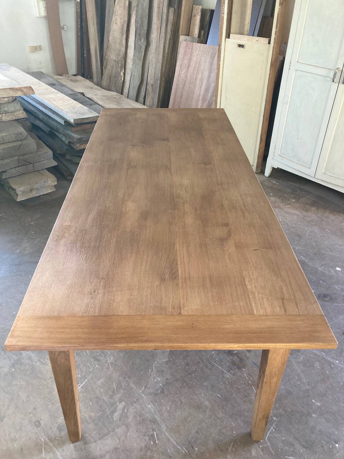 Solid oak farm table