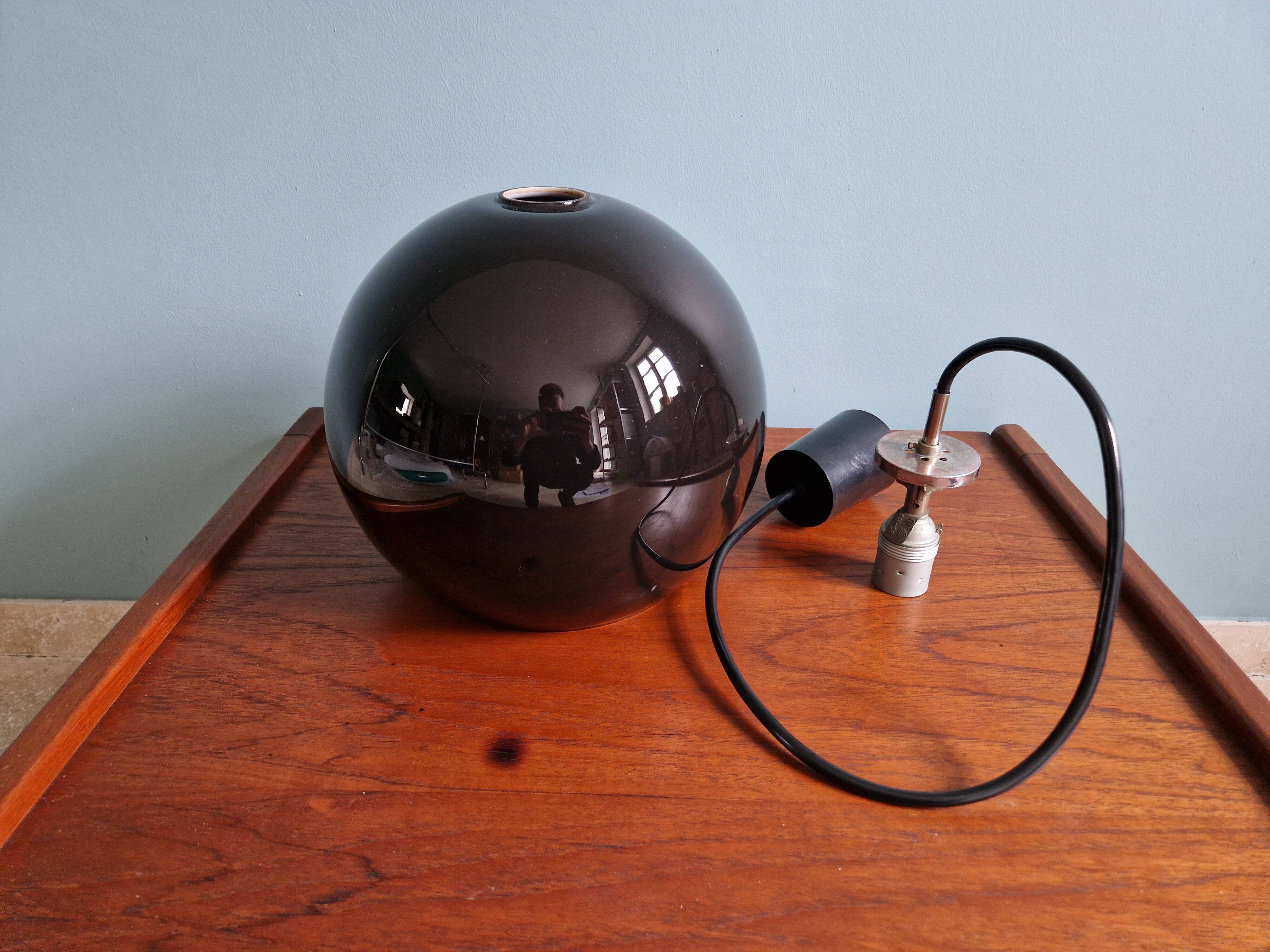 Suspension in speckled black opaline, Peill & Putzler, 1970s