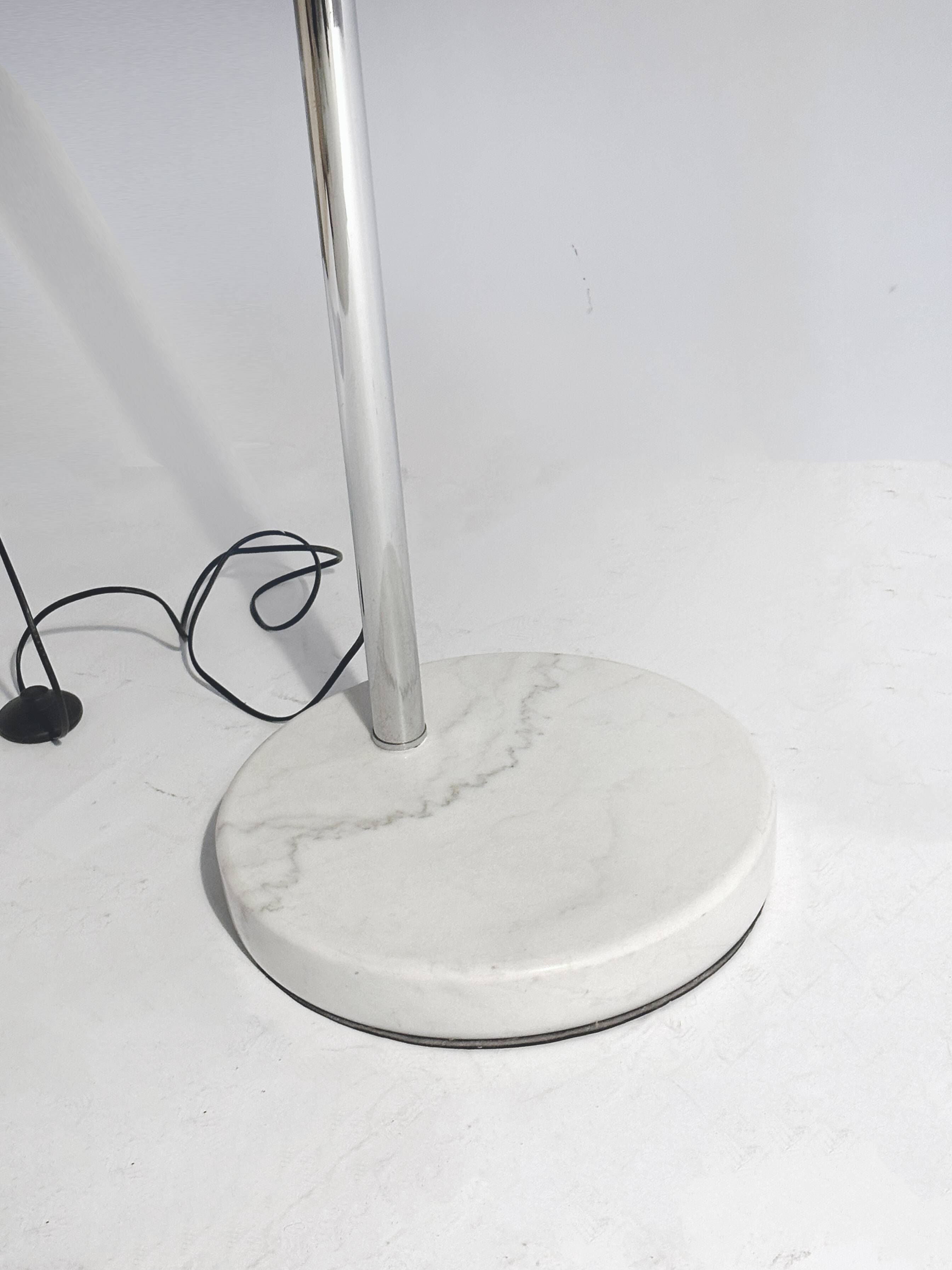 Chrome arc lamp in perfect condition, retro 1970s style.