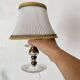 Vintage bedside lamp, pleated lampshade