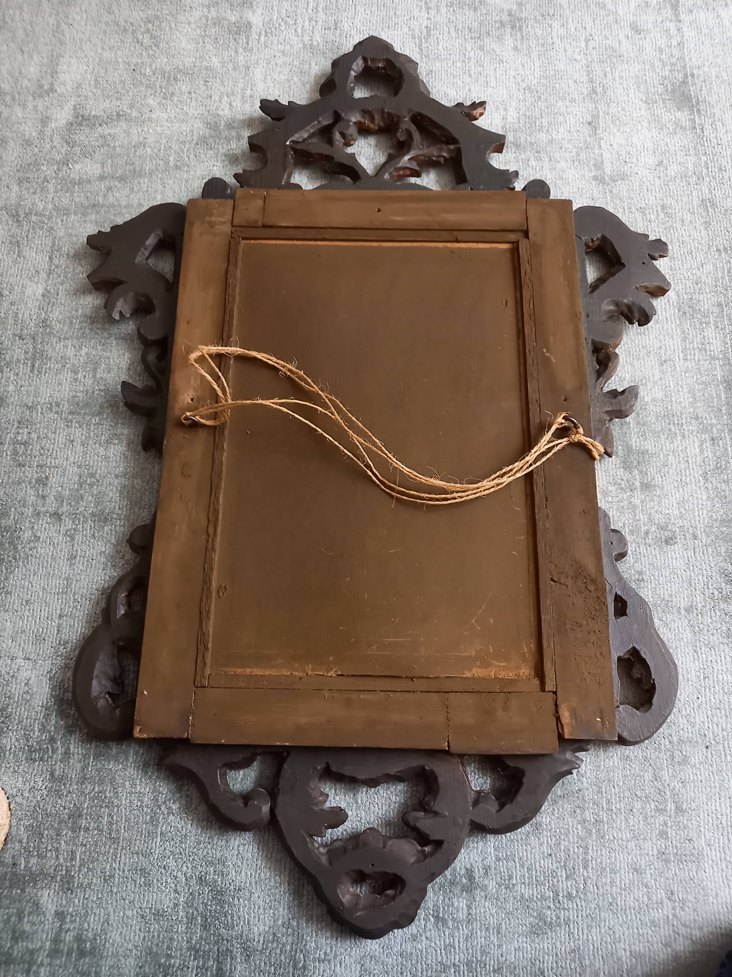 Antique gilded wooden mirror with mouldings, Louis XV style.