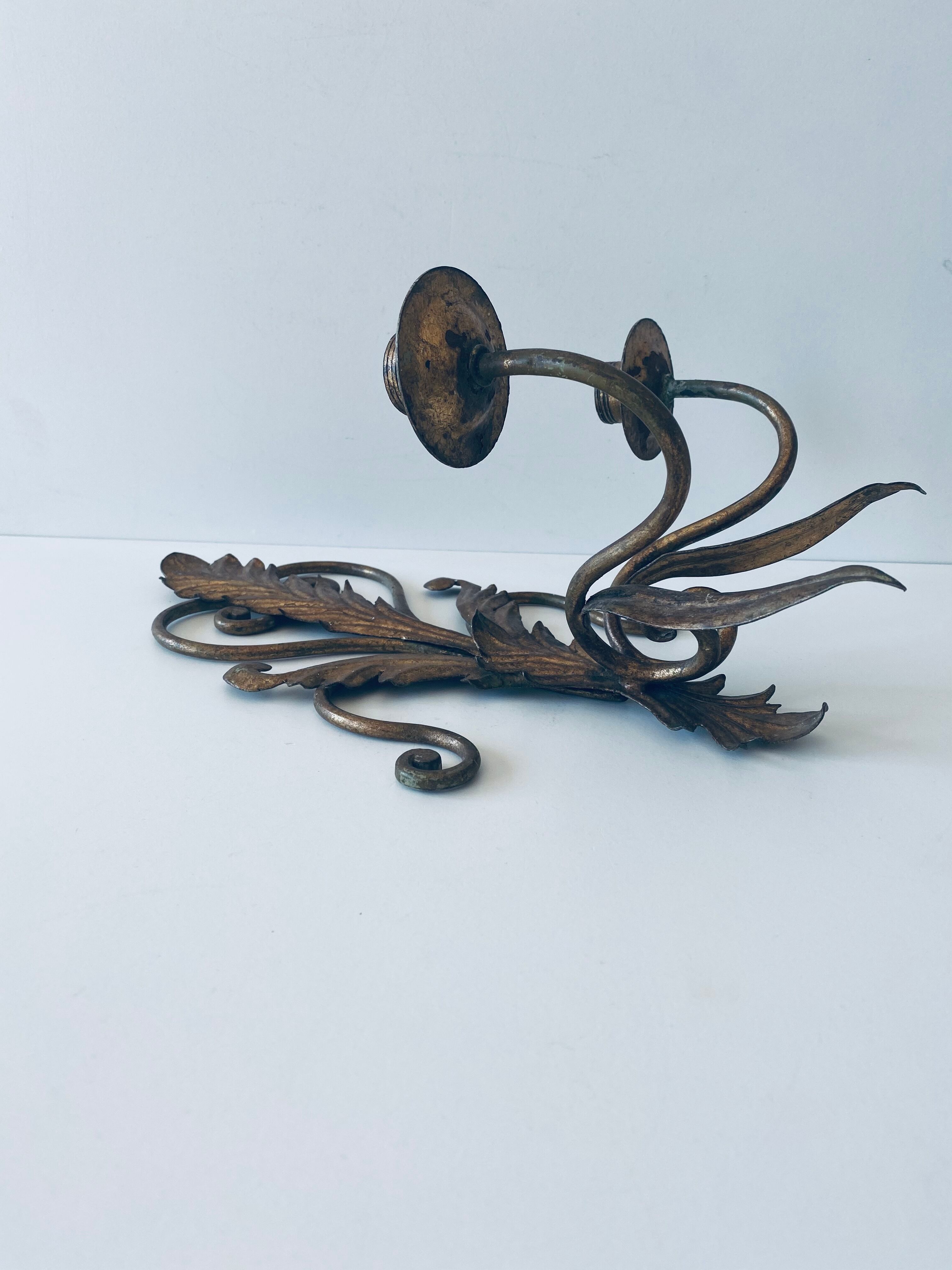 Golden antique wall chandelier