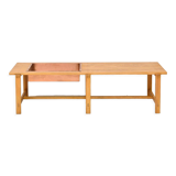 Scandinavian bench with planter