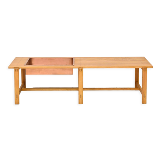 Banc scandinave avec jardinière