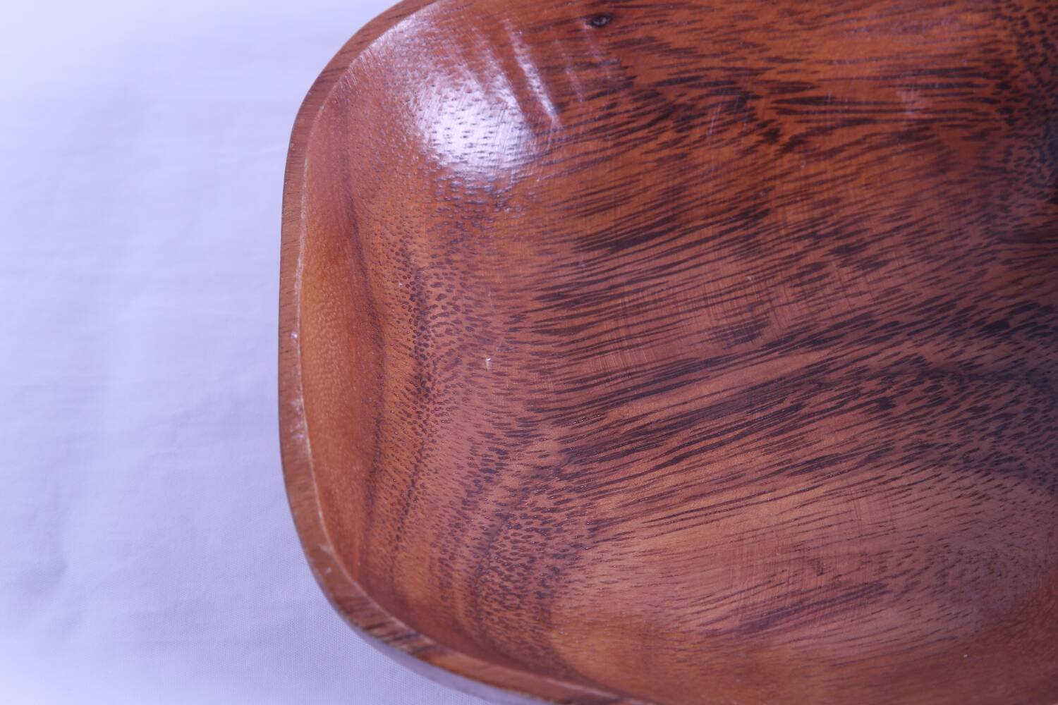 Pair of pear-shaped wooden trinket trays