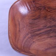 Pair of pear-shaped wooden trinket trays