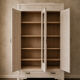 Antique Parisian wardrobe in white patina – Art Deco period around 1900
