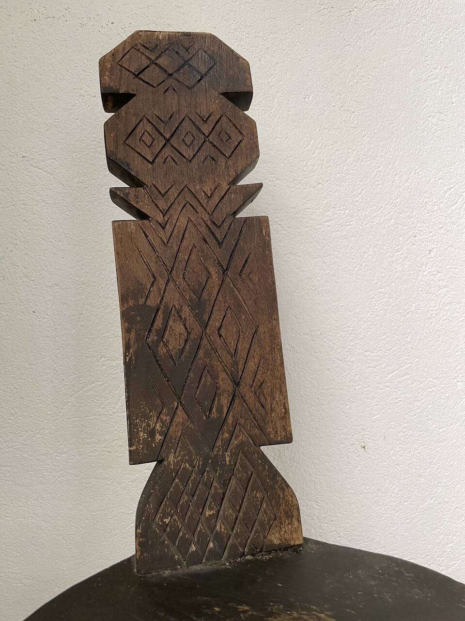 Brutalist stool with African influence