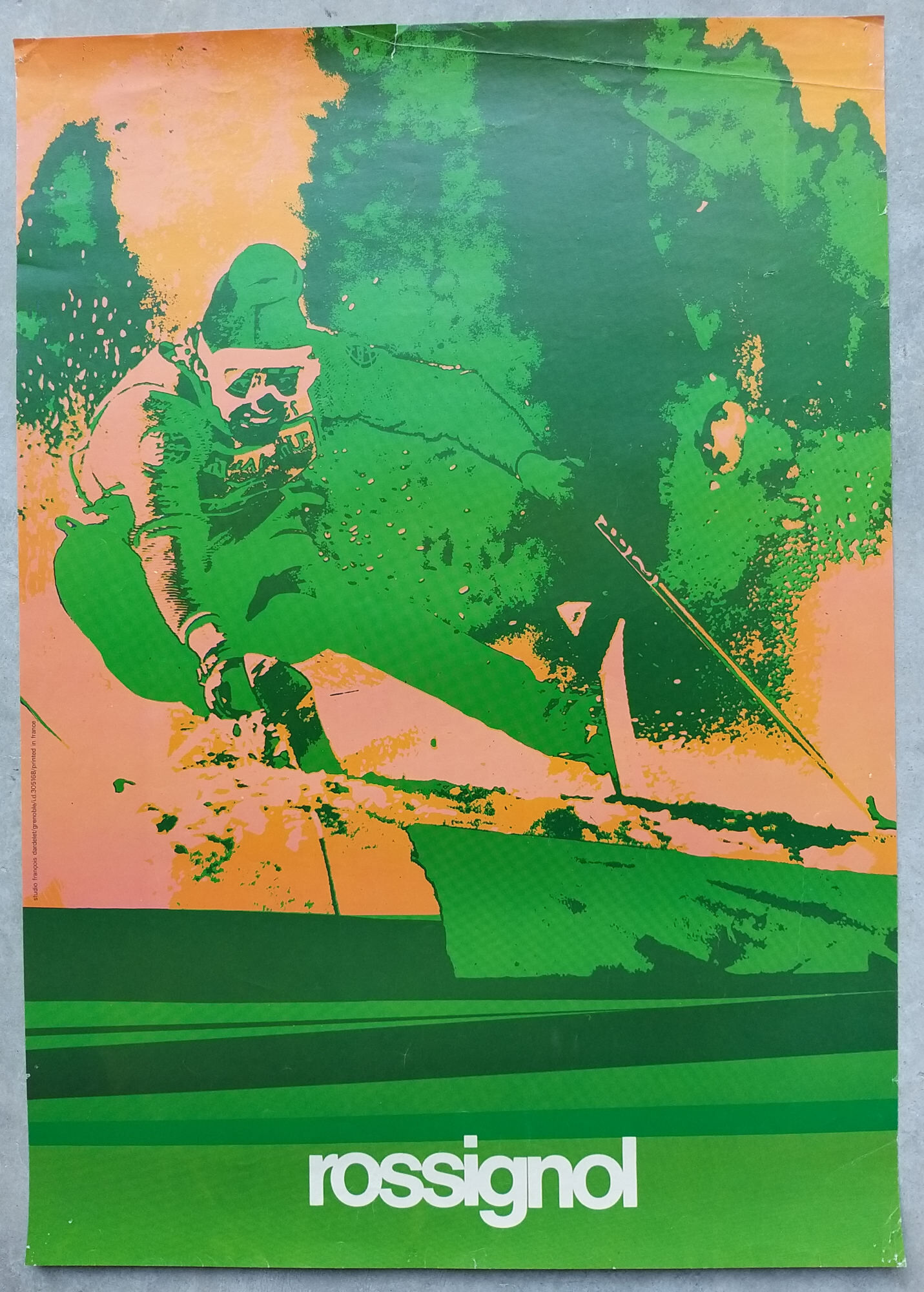 Old poster/original poster - Skis Rossignol, studio François Dardelet - ca 1970