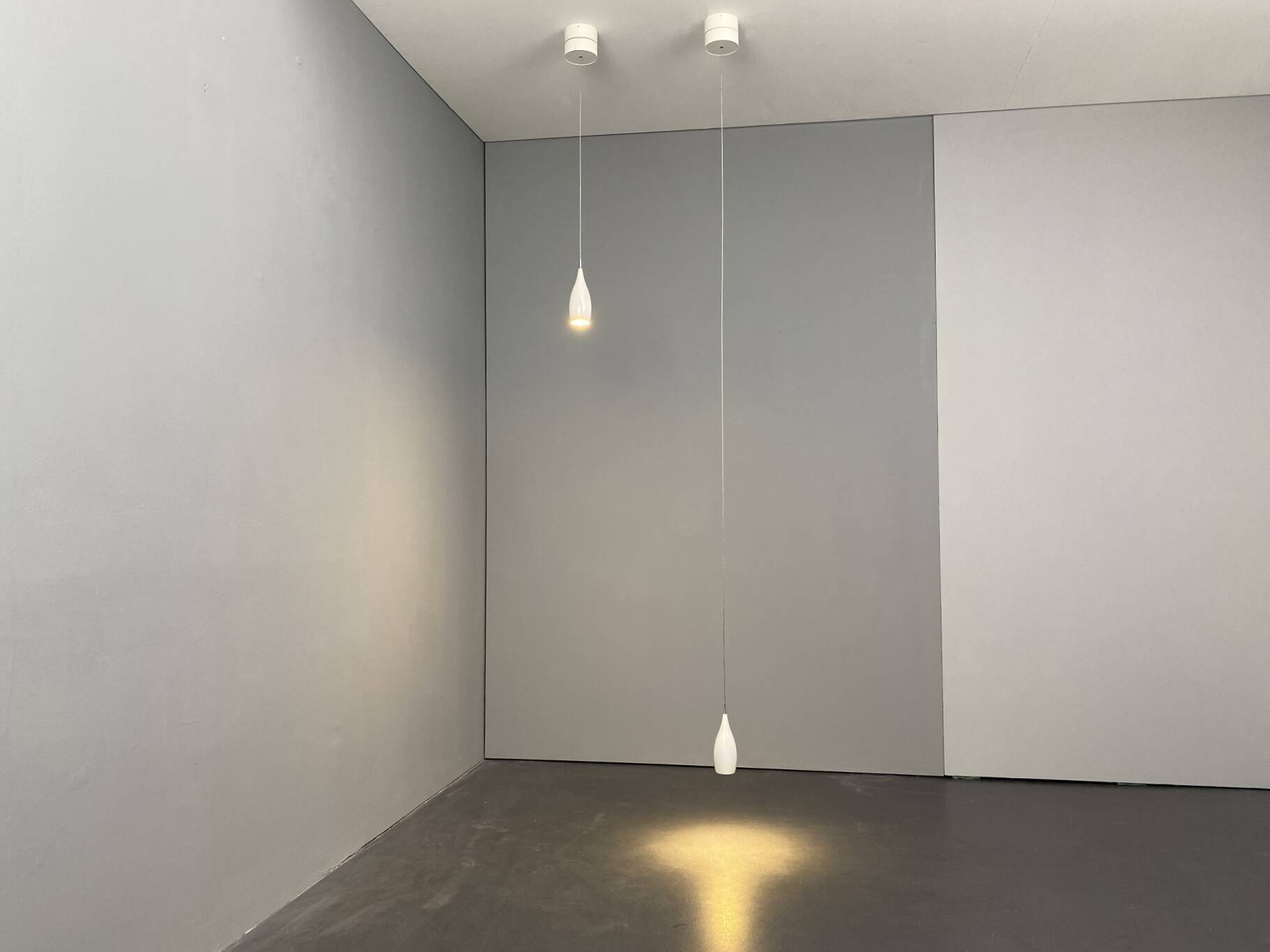 Pair of Drop Duo LED pendant lights by Jürgen Glauner for LDM, Germany, 2010s