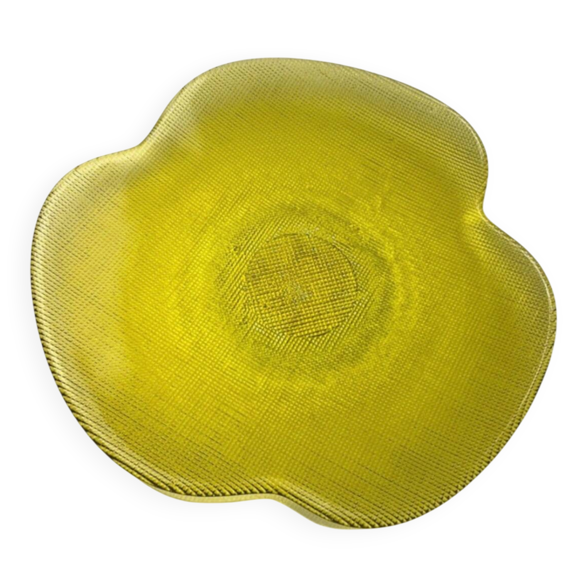 Grand plat jaune transparent Vintage
