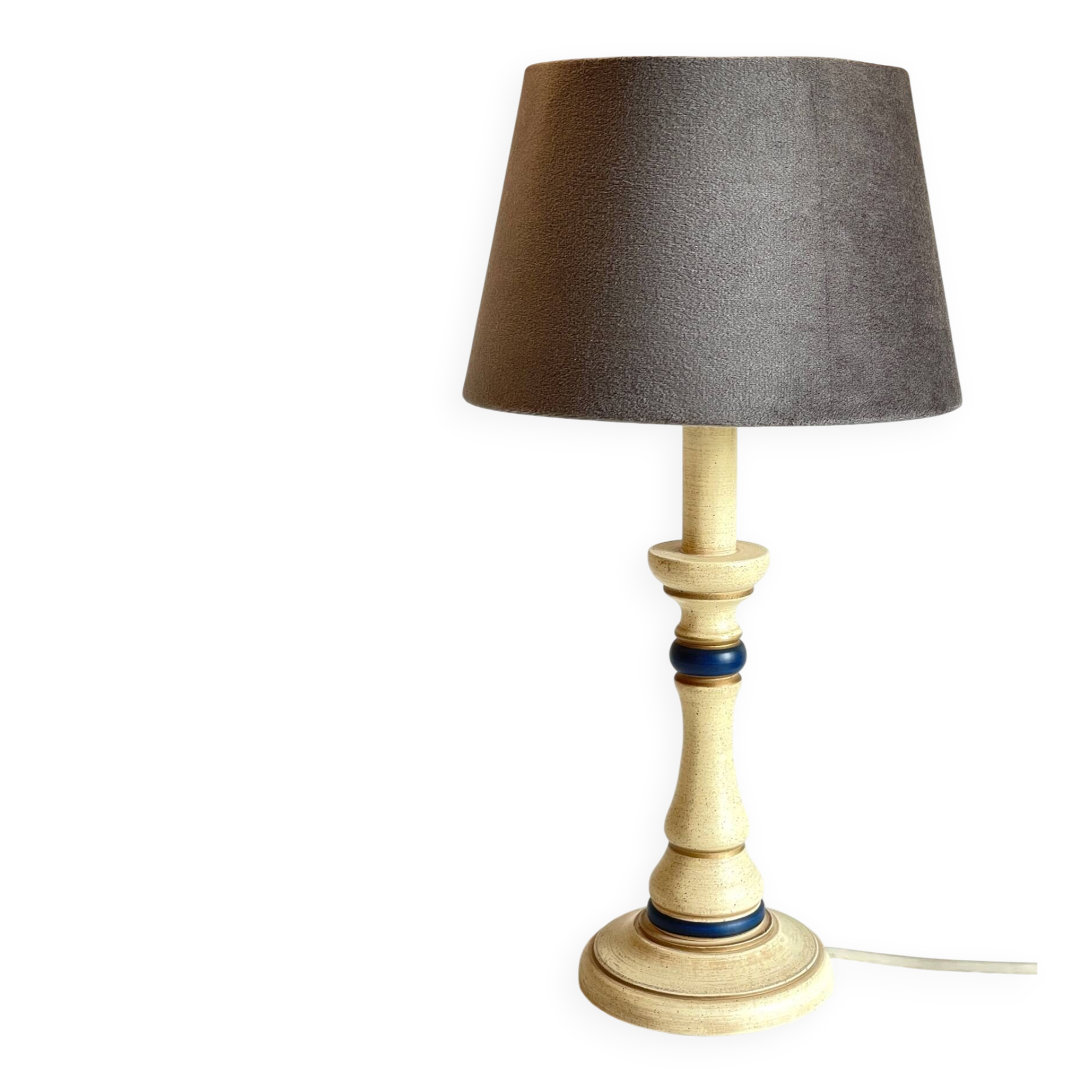 Wooden lamp in the style of a candlestick, 1990s/2000s