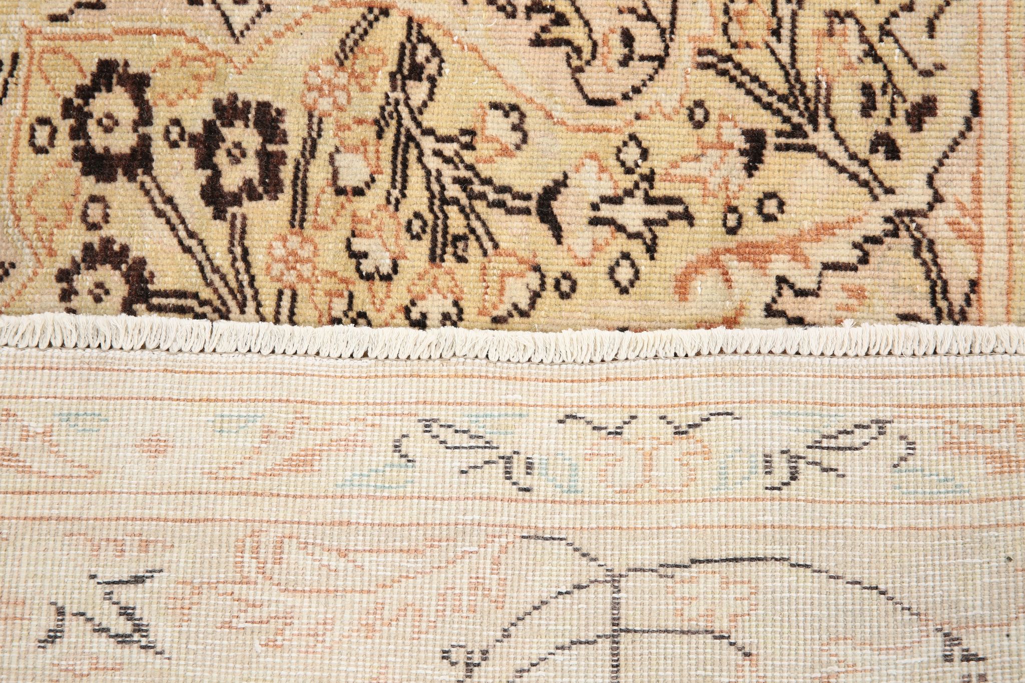 8x12 Beige & Khaki 60s Persian Rug, 242x355Cm