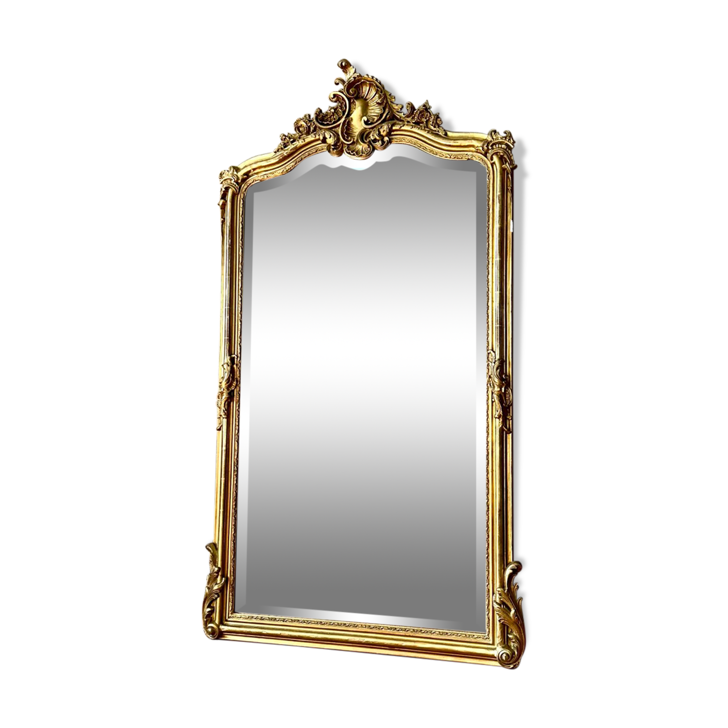 Old mirror with pediment nineteenth