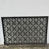 Wrought iron fire screen, France