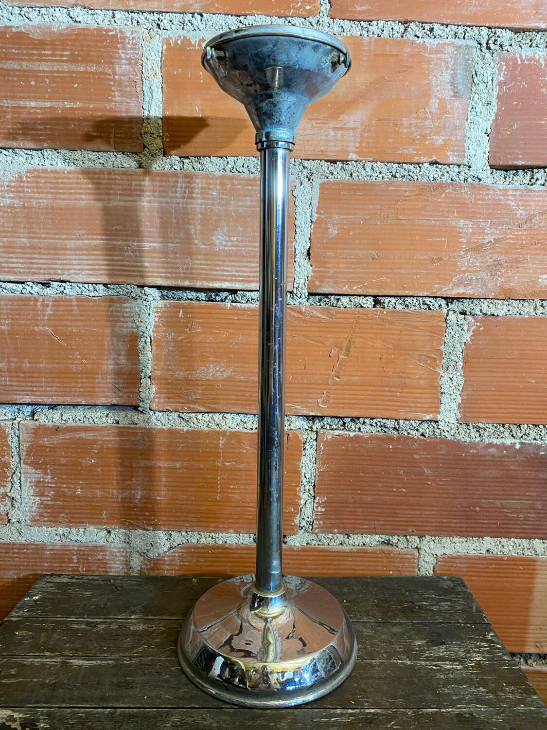 Tulip Footed Ashtray Chrome Metal Vintage 70s