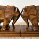 Serre livres éléphant en bois