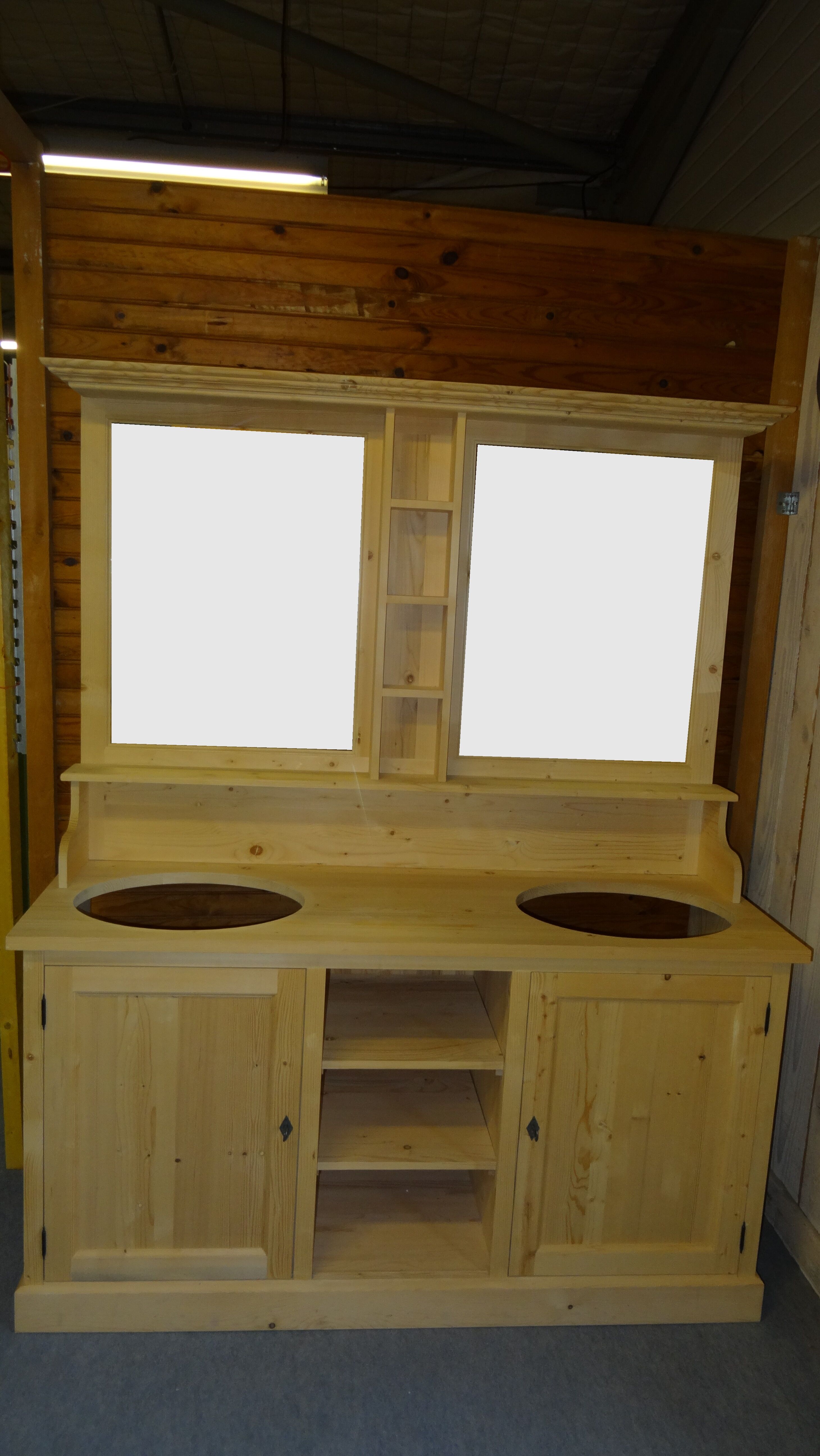 cabinet for 2 basins - 2 doors - mirror