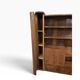 Armoire étagère art déco vintage courbée en bois