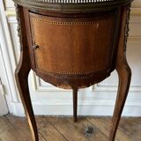 Charmante table tambour de style Transition – à restaurer