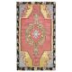 Vintage Turkish Oushak handmade wool cotton pink area rug 172x310