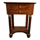 Empire style bedside table in mahogany and bronze