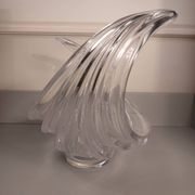 Crystal centerpiece — signed Cristal de Vannes — sculptural piece
