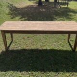 Large antique winemaker's table in solid wood – 230 x 75 x 75 cm