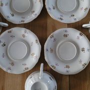 4 cups and saucers in porcelain from Bavaria
