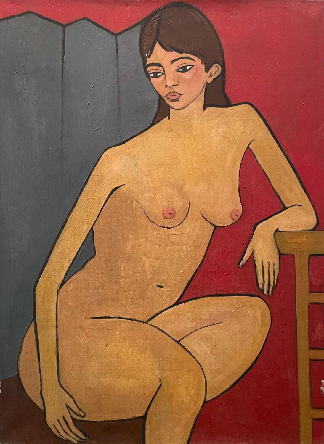 Female nude painting